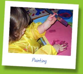 My daughter painting pictures